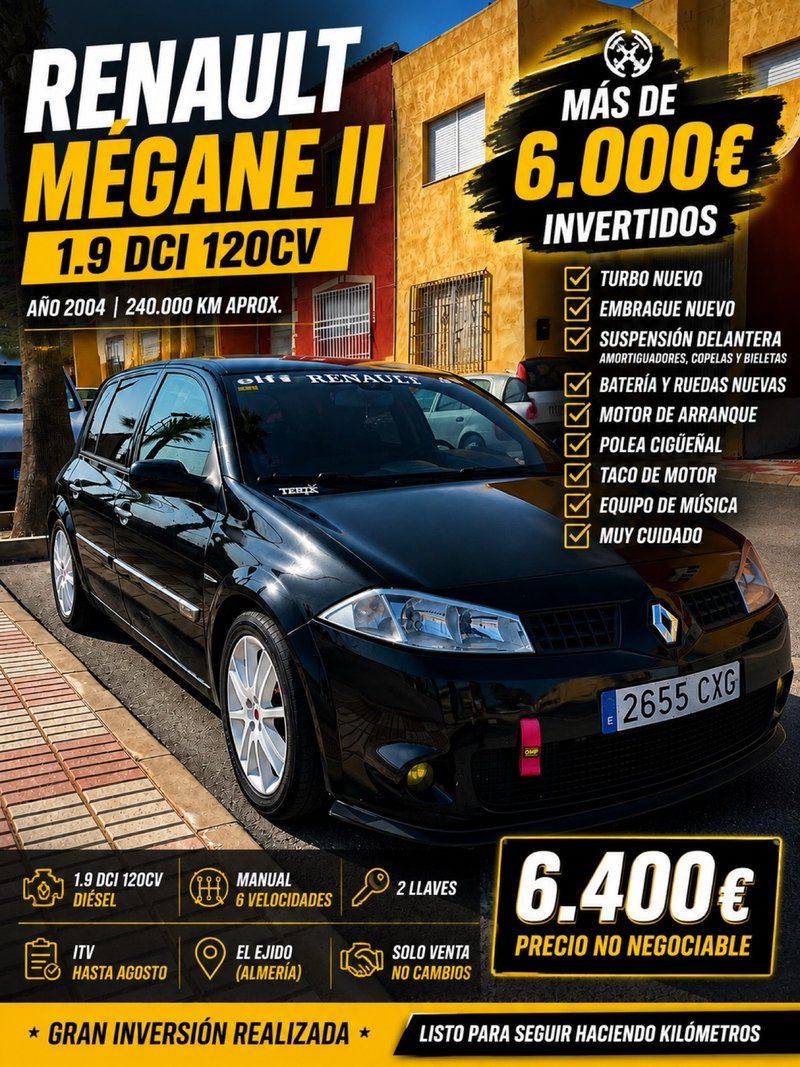 Renault Mégane 1.9 dCi 120CV | Turbo y embrague nu - foto 1