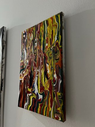 Pintura abstracta acrílica catalogado Num 0304N