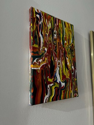 Pintura abstracta acrílica catalogado Num 0304N