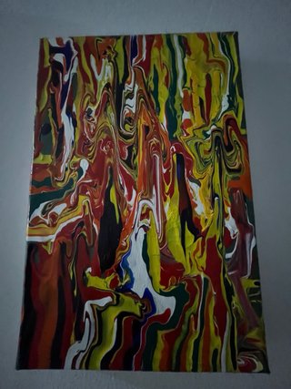 Pintura abstracta acrílica catalogado Num 0304N