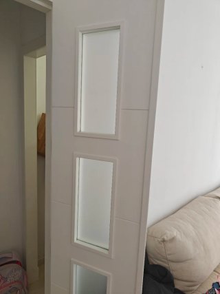 Puerta doble de salón con cristal al ácido