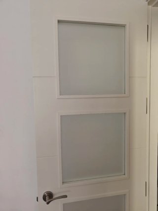 Puerta doble de salón con cristal al ácido