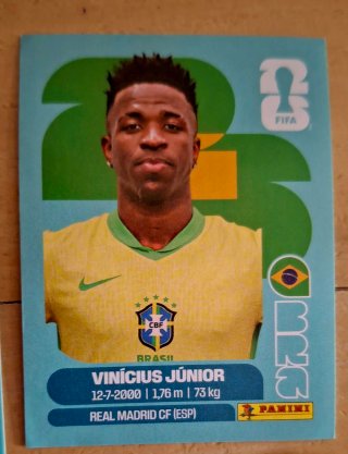 Cromo Vinicius Jr. Brasil Mundial 2026