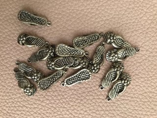 Lote 15 piezas zamak chanclas plata