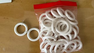 30 Anillas para cortinas con gancho. Pack10 por 2€