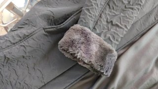 Giacca donna nera con pelliccia