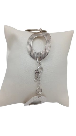 Pulsera de plata con eslabones ovalados