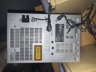 Minicadena Sanyo CD/Cassette Plata