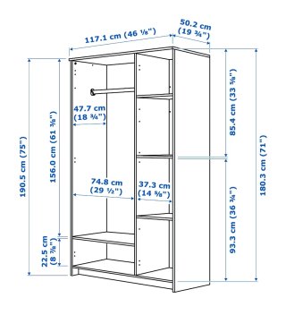 Armario blanco con espejo Brimnes Ikea