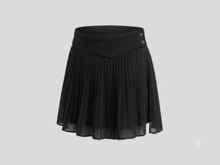 Falda pantalón negra plisada