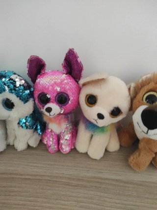 Lote 5 Peluches Animales Brillantes