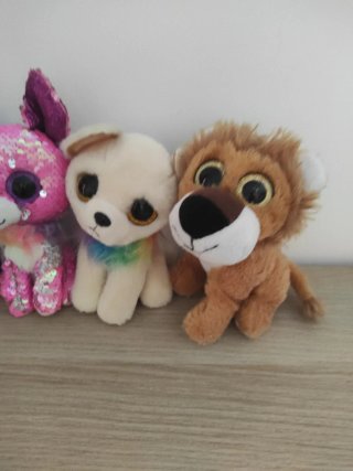 Lote 5 Peluches Animales Brillantes