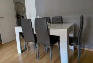 Juego 6 Sillas Comedor Piel Sintética
