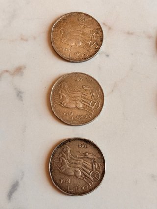 8 Monete 500 Lire Argento 5 Caravelle