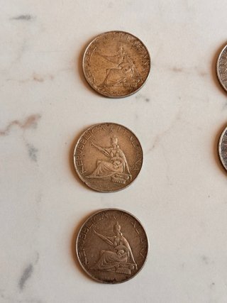 8 Monete 500 Lire Argento 5 Caravelle