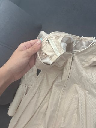 Traje de flamenca beige y rosa