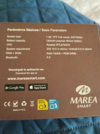 Reloj Marea Smart Plateado Unisex