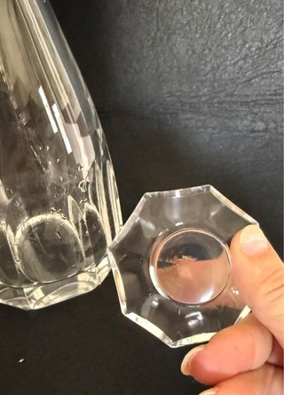 Antico decanter cristallo sfaccettato