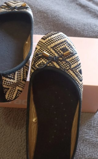 Bailarinas negras y doradas talla 41