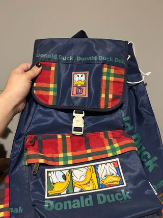 Mochila Pato Donald Antiga Com Etiqueta