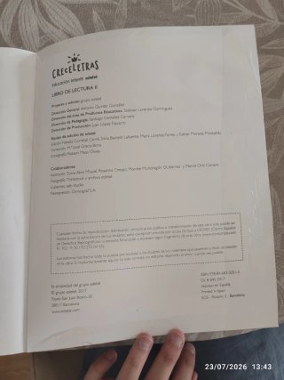 CRECELETRAS LIBRO DE LECTURA II
