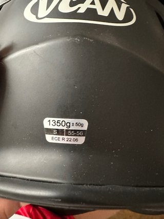 Casco VCAN Motocross Negro Mate Talla S