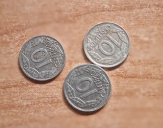 Lote de monedas pesetas,50 y 10 céntimos España
