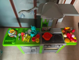 Cocina de juguete infantil (accesorios incluidos)
