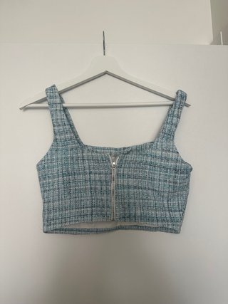 Top Kookai azul y verde