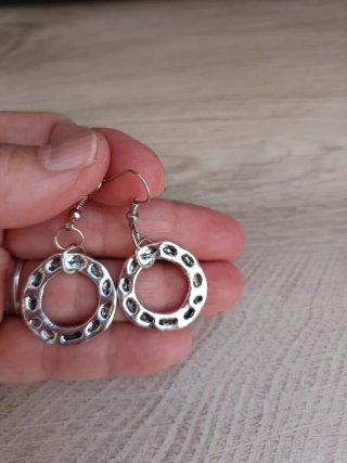 Pendientes Aro Plateados Diseño Original