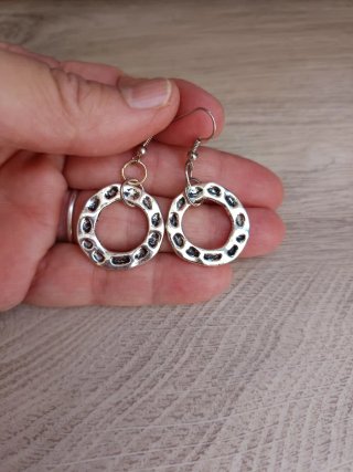 Pendientes Aro Plateados Diseño Original