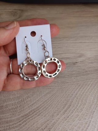 Pendientes Aro Plateados Diseño Original