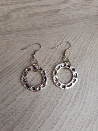 Pendientes Aro Plateados Diseño Original