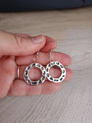 Pendientes Aro Plateados Diseño Original