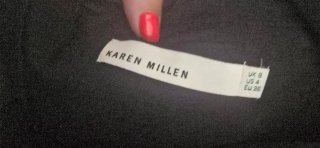 Vestido cóctel Karen Millen negro/blanco T.S