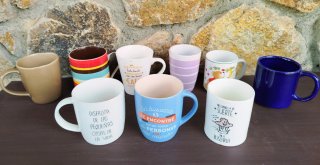 Lote 9 tazas cerámica con mensajes