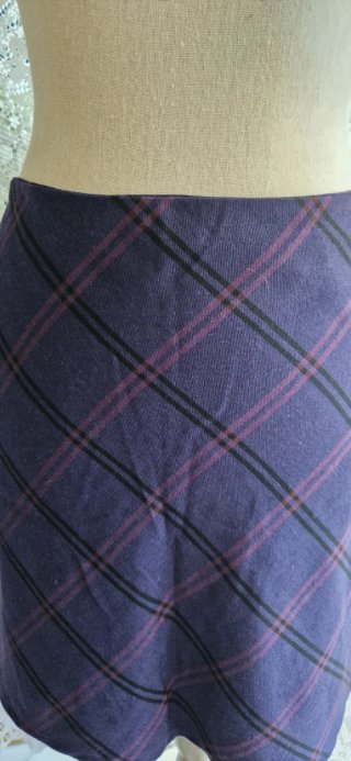 Falda cuadros Gasp azul/morado Talla XL