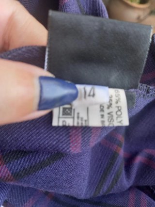 Falda cuadros Gasp azul/morado Talla XL