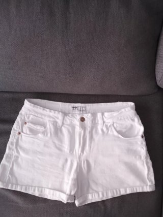 Pantalón corto blanco mujer