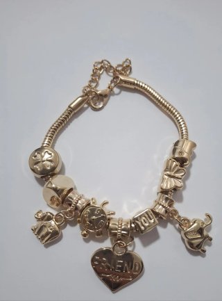 Pulseras estilo Pandora con charms variados Nuevas