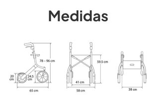 Andador 4 ruedas TRUST CARE Let'sgo out como nuevo
