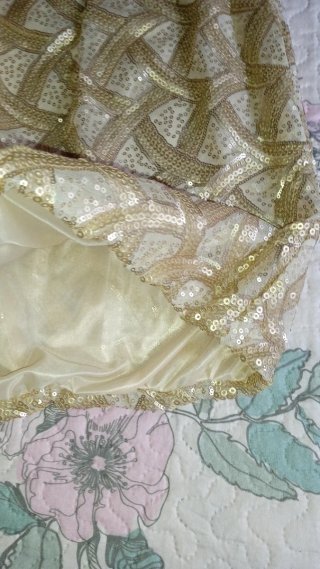 Blusa fiesta dorada lentejuelas