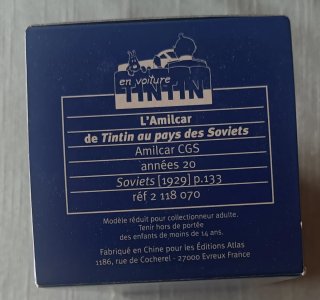 Tintin Coche 1/43 70 Amílcar blanco Soviets