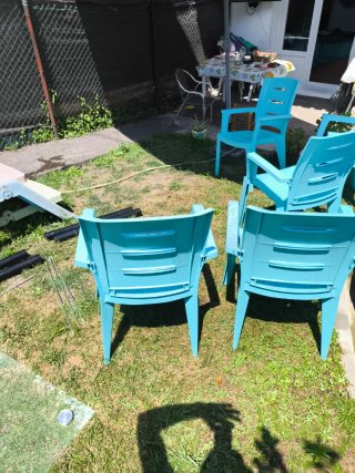 Sillas de terraza azules (Set de 5)
