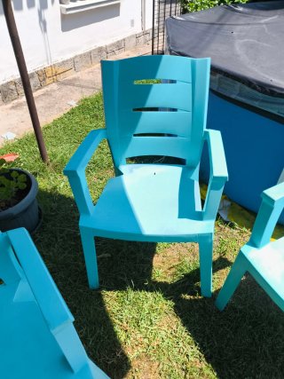 Sillas de terraza azules (Set de 5)