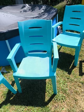 Sillas de terraza azules (Set de 5)