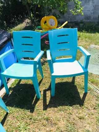 Sillas de terraza azules (Set de 5)