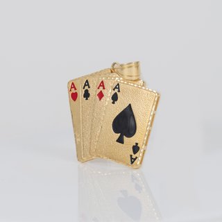 Colgante Póquer de Ases oro 18k 750