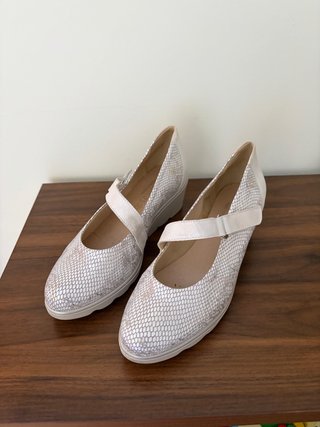 Zapatos Tacon Ortopedicos Nuevos Plata