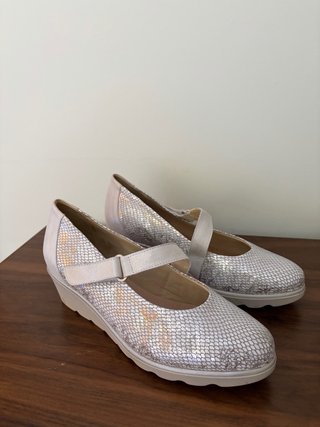 Zapatos Tacon Ortopedicos Nuevos Plata